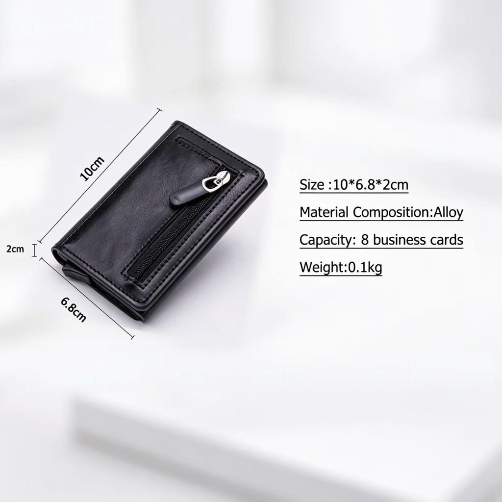 Minimalist RFID Blocking Leather Wallet - Premium Slim Card Holder