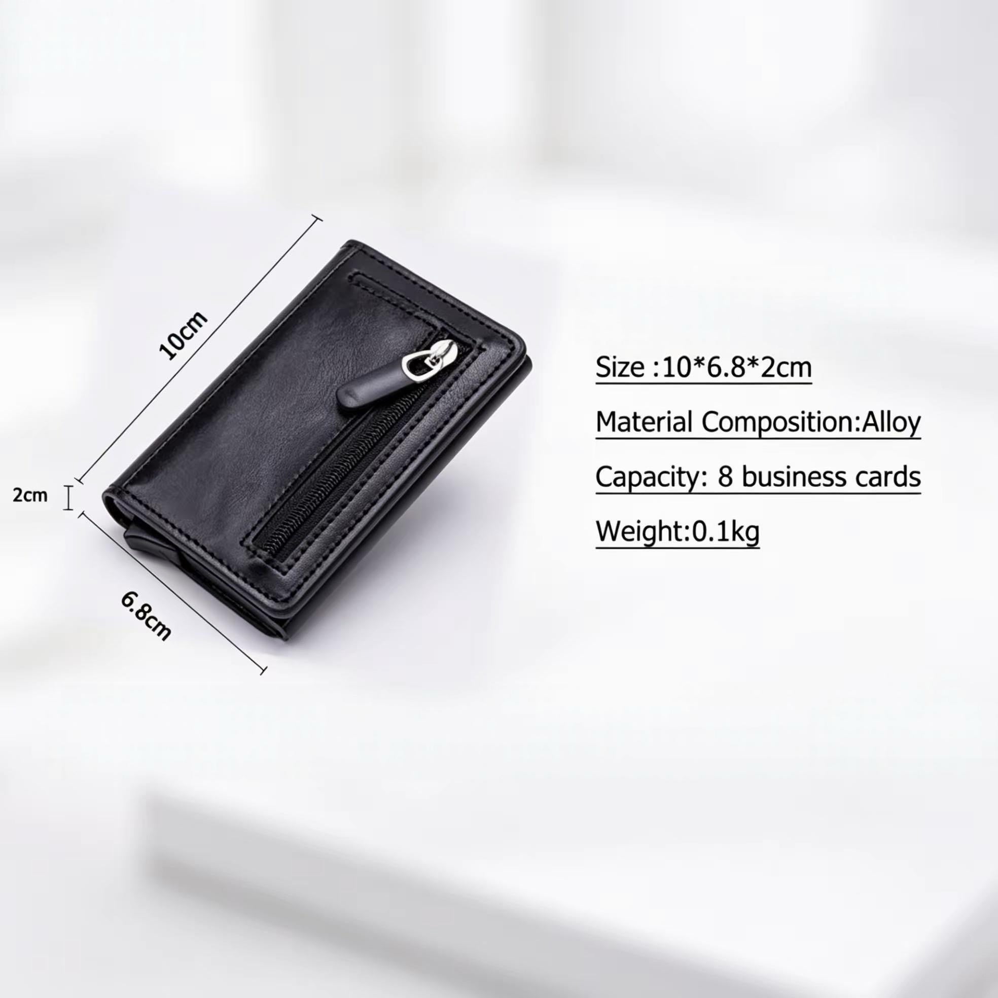Minimalist RFID Blocking Leather Wallet - Premium Slim Card Holder